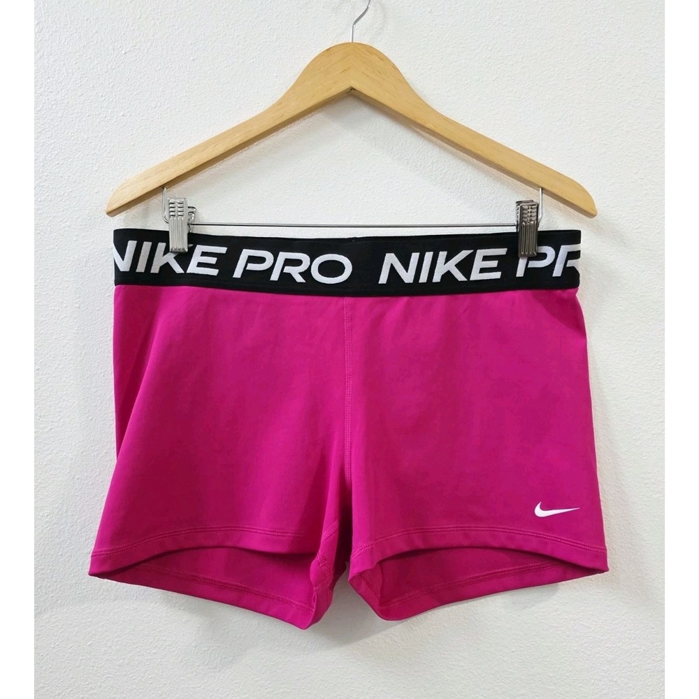 Nike Pro Women's Dri-FIT Compression Shorts Size XL Pink Stretch 3" Inseam